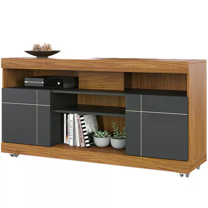 Bancada Rack Para TV 47 Polegadas Yara Noce Milano Preto CLB