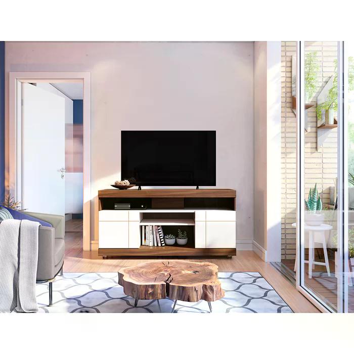 Bancada Rack Para TV 47 Polegadas Yara Nogueira Real Off White CLB