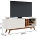 Bancada Rack Para TV 70 Polegadas Com Adega Noronha Off White Matte Freijo CLB