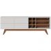 Bancada Rack Para TV 70 Polegadas Com Adega Noronha Off White Matte Freijo CLB