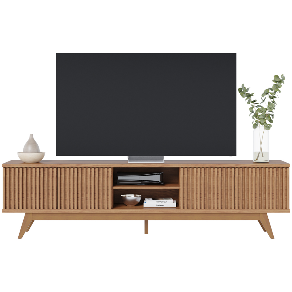 Bancada Rack TV 75 Pol 218 cm Fortaleza Freijo CLB