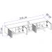 Bancada Rack TV 75 Pol 218 cm Fortaleza Freijo CLB