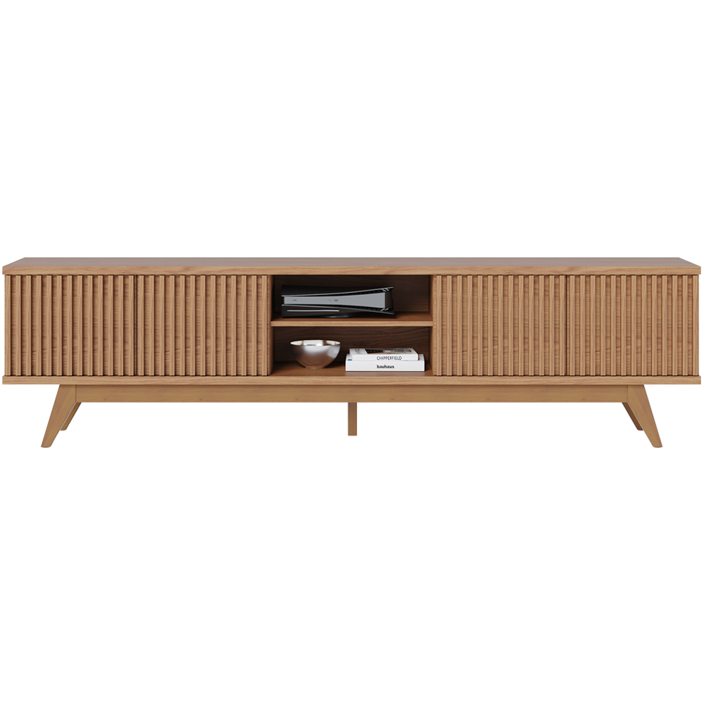 Bancada Rack TV 75 Pol 218 cm Fortaleza Freijo CLB