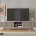Bancada Rack TV 75 Pol 218 cm Fortaleza Off White Matte CLB