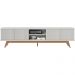Bancada Rack TV 75 Pol 218 cm Fortaleza Off White Matte CLB