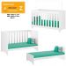 Berço Mini Cama 3 em 1 Multifuncional 133x64 cm BBI51 Branco Dtall
