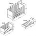 Berço Mini Cama 3 em 1 Multifuncional 133x64 cm BBI51 Branco Dtall