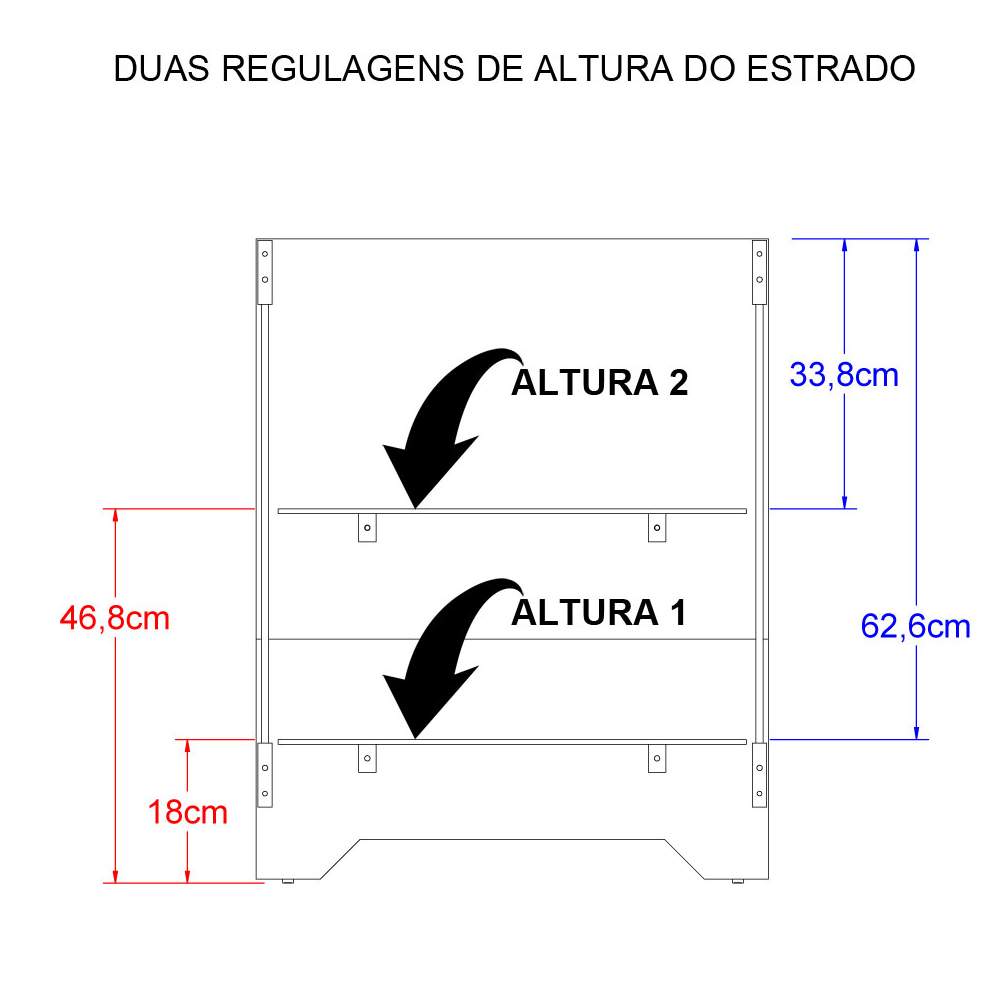 Berço Mini Cama 3 em 1 Multifuncional 133x64 cm BBI51 Branco Dtall