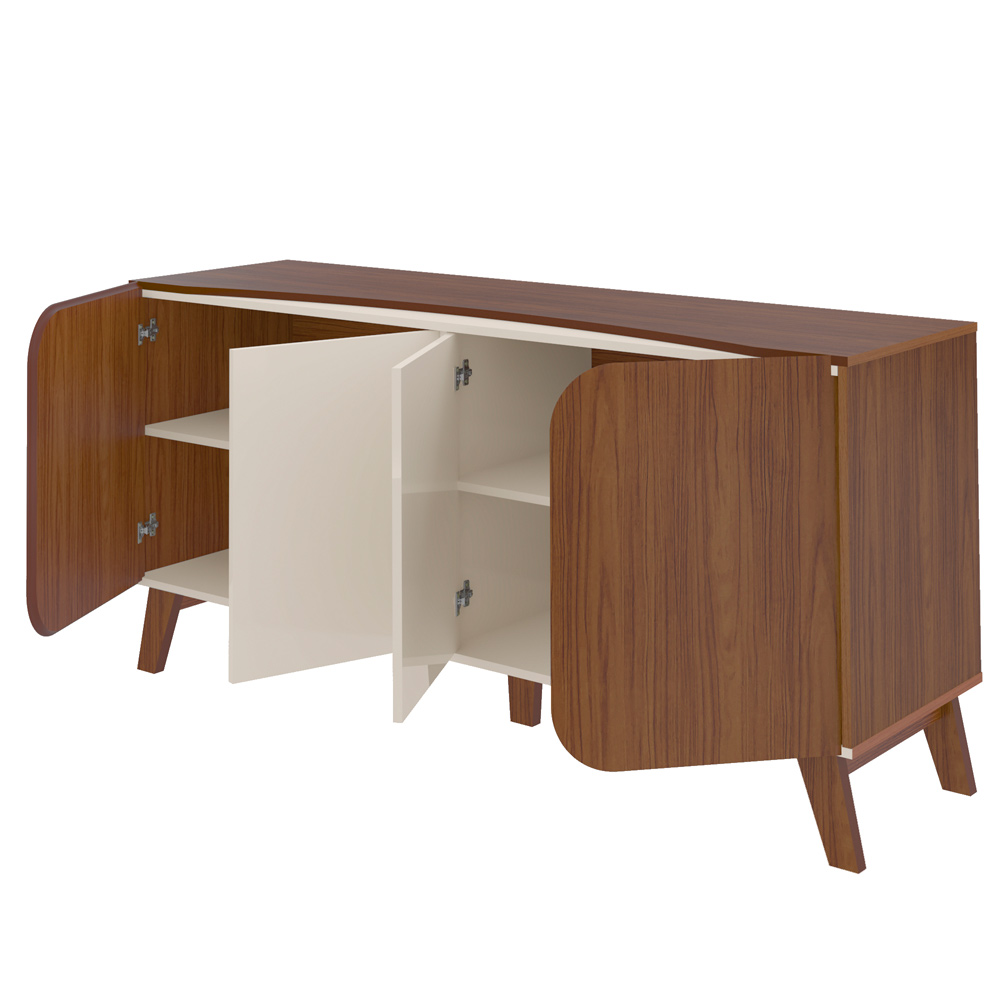 Buffet 4 Portas Sala de Jantar 160 cm 4506 Cedro Off White ARLY