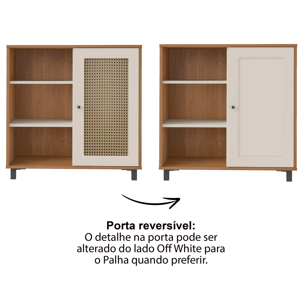 Buffet Aparador 1 Porta 80 cm 4676 Cinamomo Off White ARLY