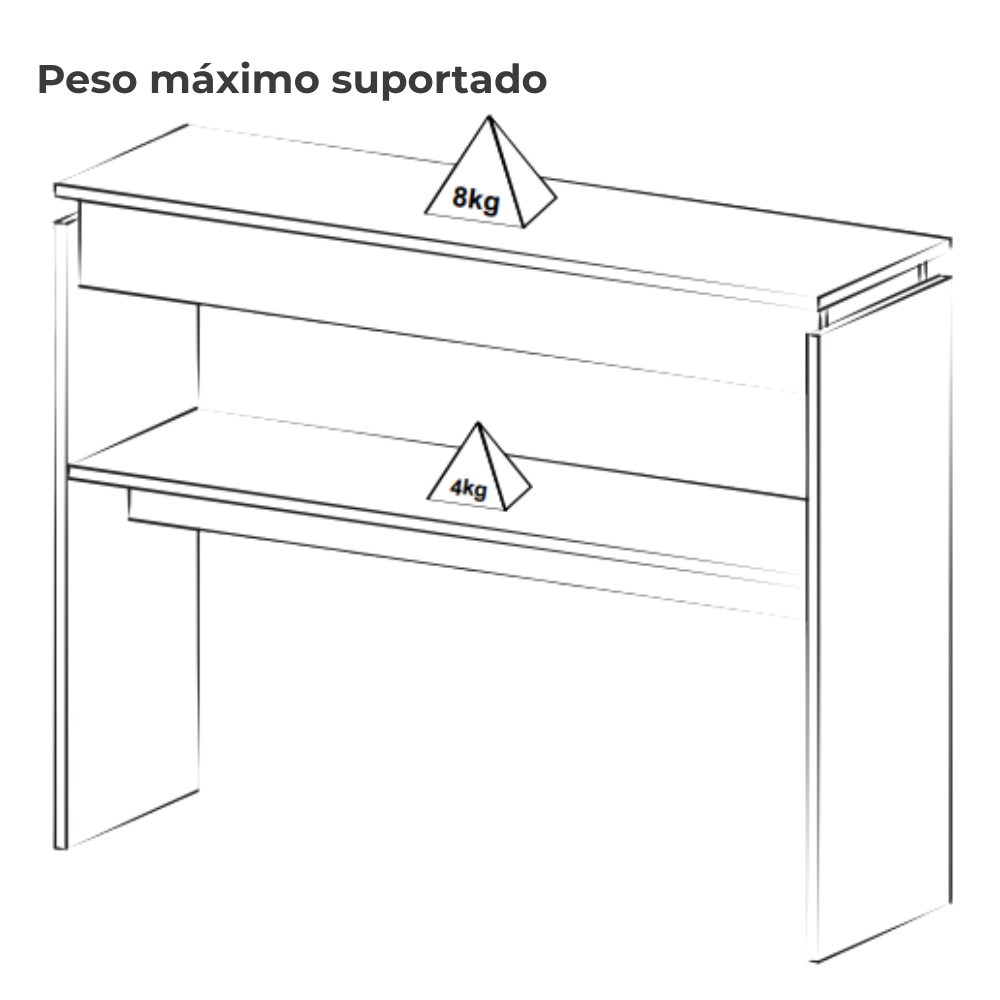 Buffet Aparador 1 Prateleira 100 Cm Cinamomo ARLY