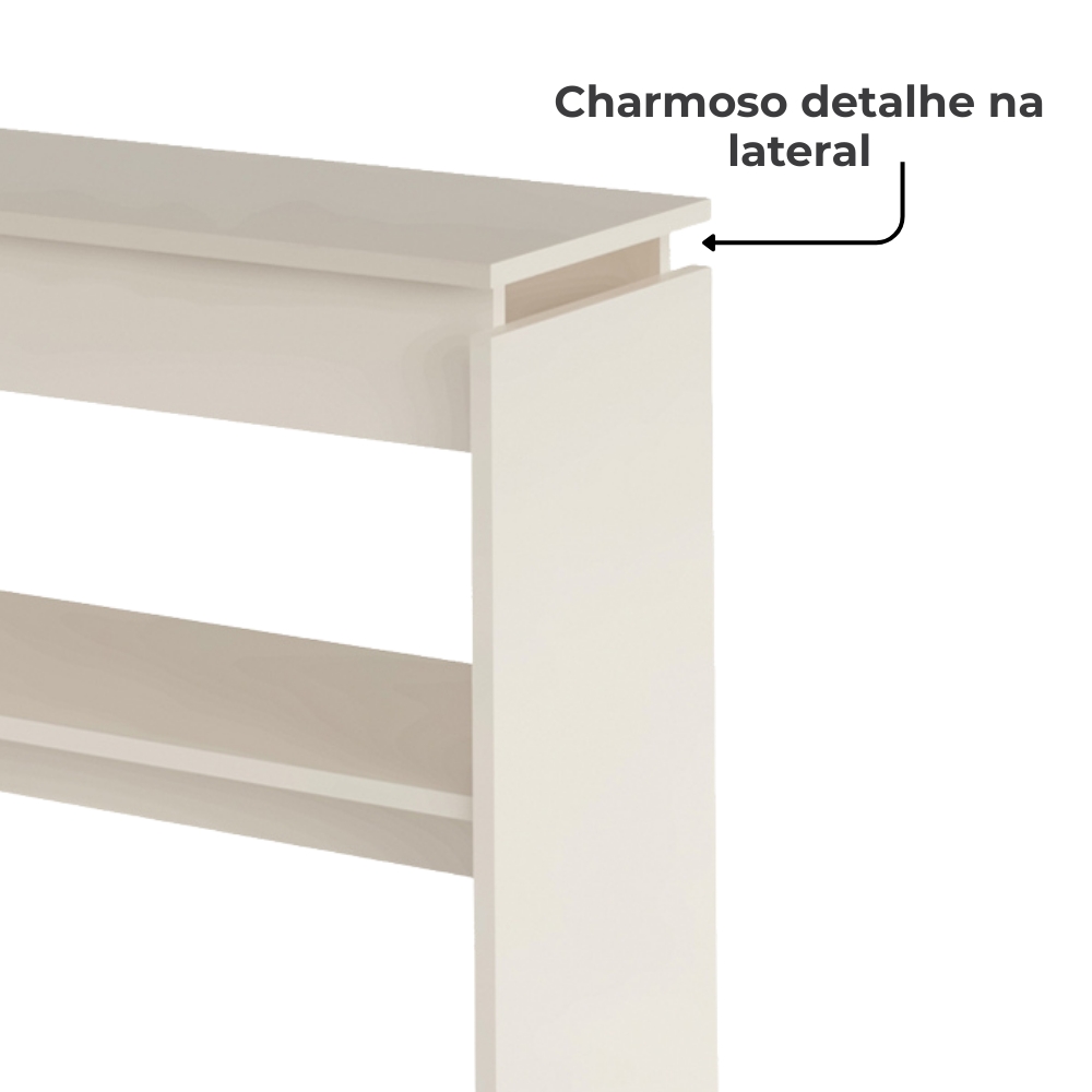 Buffet Aparador 1 Prateleira 100 Cm Off White ARLY