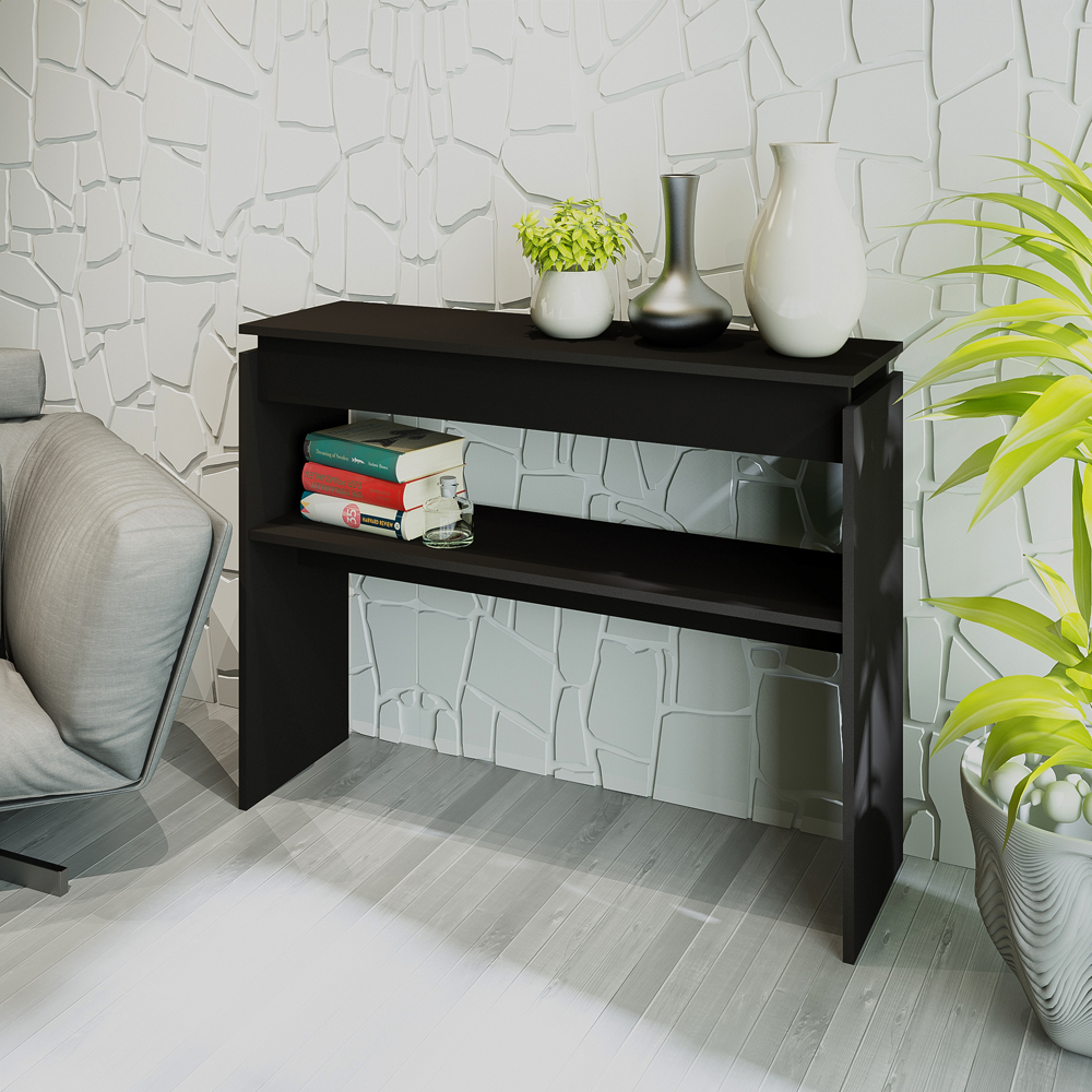 Buffet Aparador 1 Prateleira 100 Cm Preto ARLY