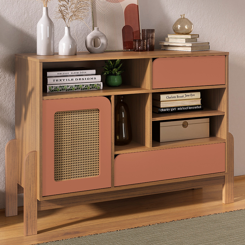 Buffet Aparador 1P 2G 122 cm 4579 Carvalho Terracota ARLY