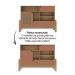 Buffet Aparador 1P 2G 122 cm 4579 Carvalho Terracota ARLY