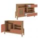 Buffet Aparador 1P 2G 122 cm 4579 Carvalho Terracota ARLY