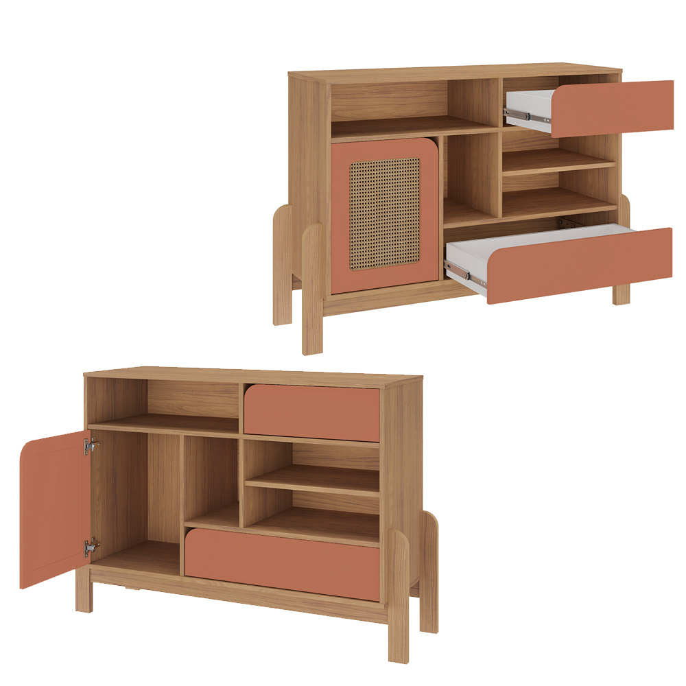 Buffet Aparador 1P 2G 122 cm 4579 Carvalho Terracota ARLY