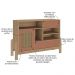 Buffet Aparador 1P 2G 122 cm 4579 Carvalho Terracota ARLY