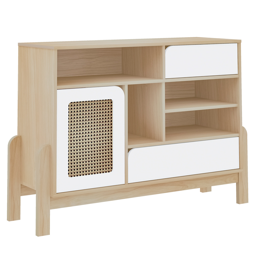 Buffet Aparador 1P 2G 122 cm 4607 Naturale Branco ARLY