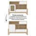 Buffet Aparador 1P 2G 122 cm 4607 Naturale Branco ARLY