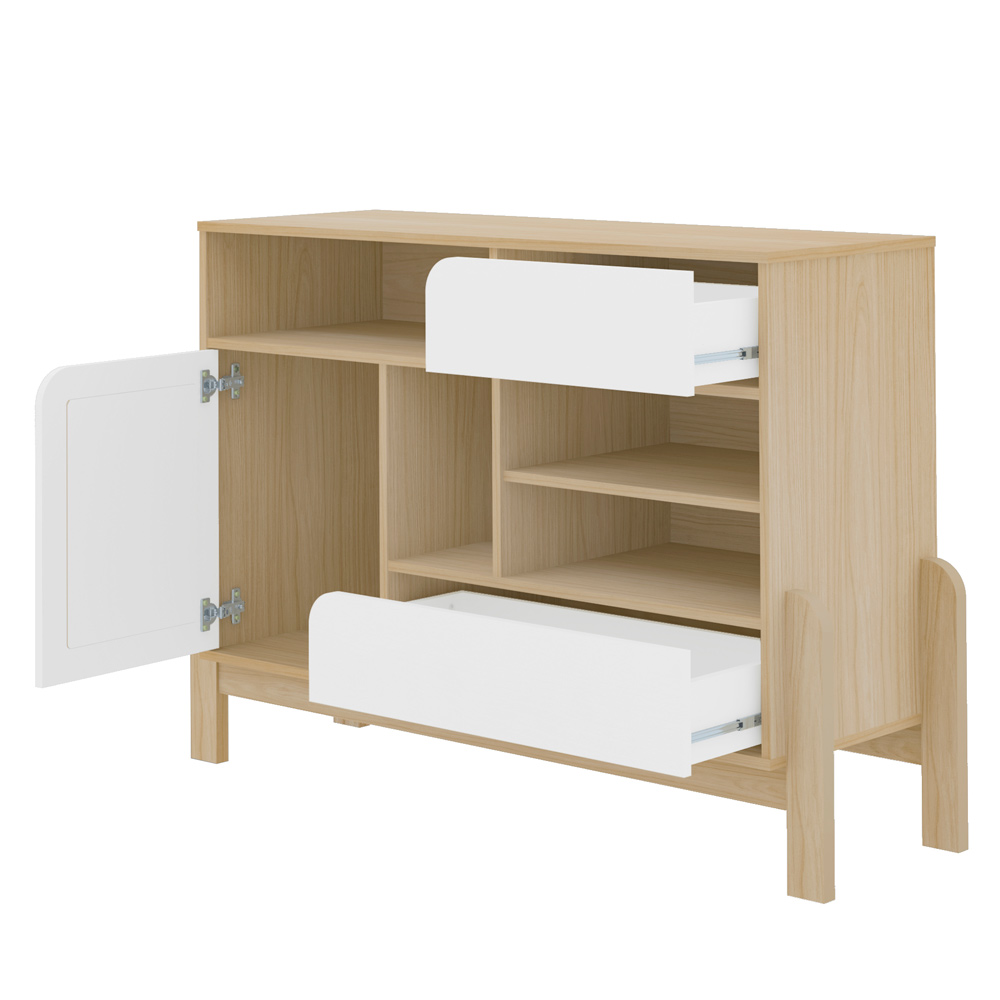 Buffet Aparador 1P 2G 122 cm 4607 Naturale Branco ARLY