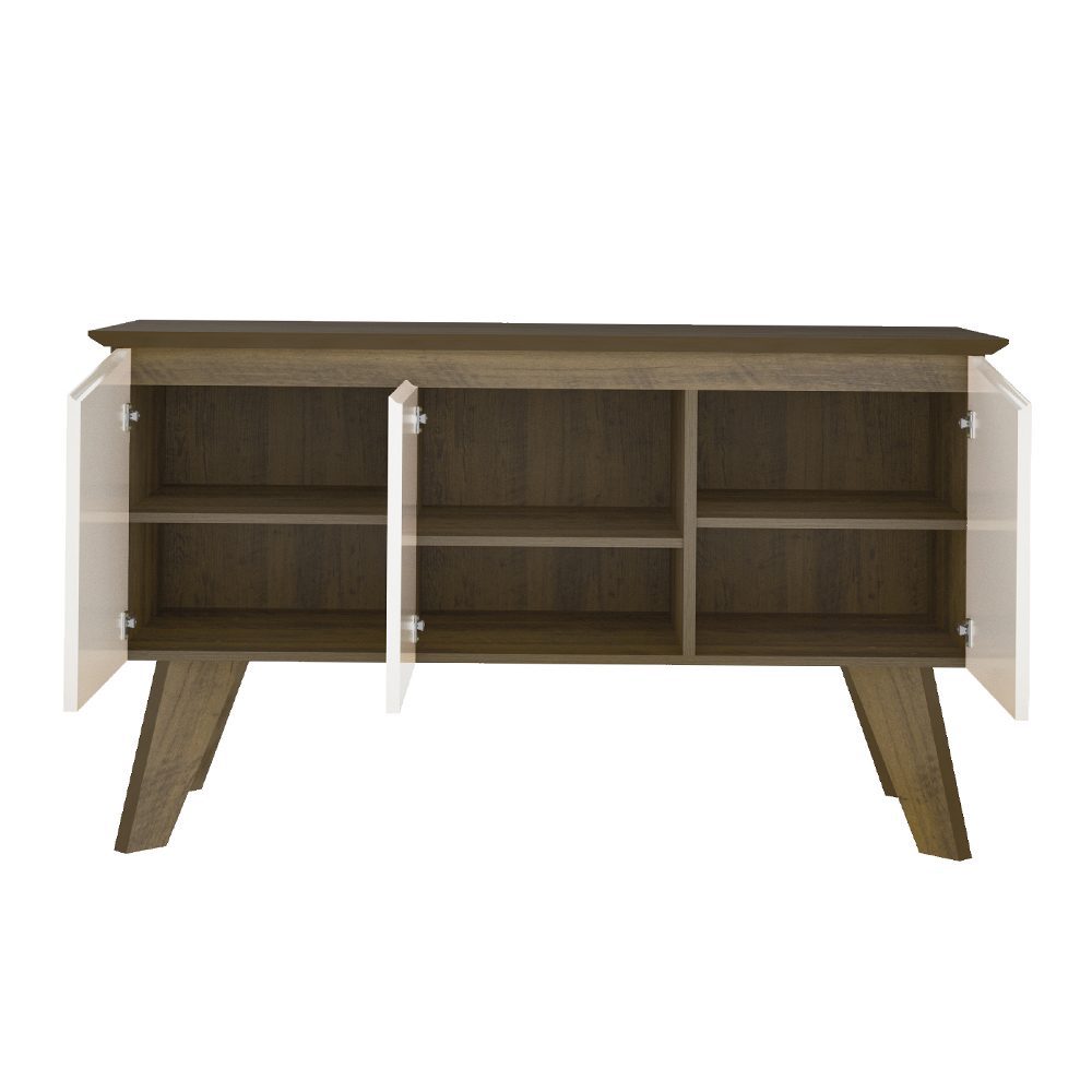 Buffet Aparador 3P Bordas Invertidas Pinho Off White ARLY