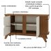 Buffet Aparador Curvo 2 Portas 140 cm Cinamomo Off White ARLY