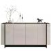 Buffet Bancada 04 Portas Copacabana Off White Nogueira Real Preto CLB