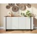 Buffet Bancada 04 Portas Copacabana Off White Nogueira Real Preto CLB