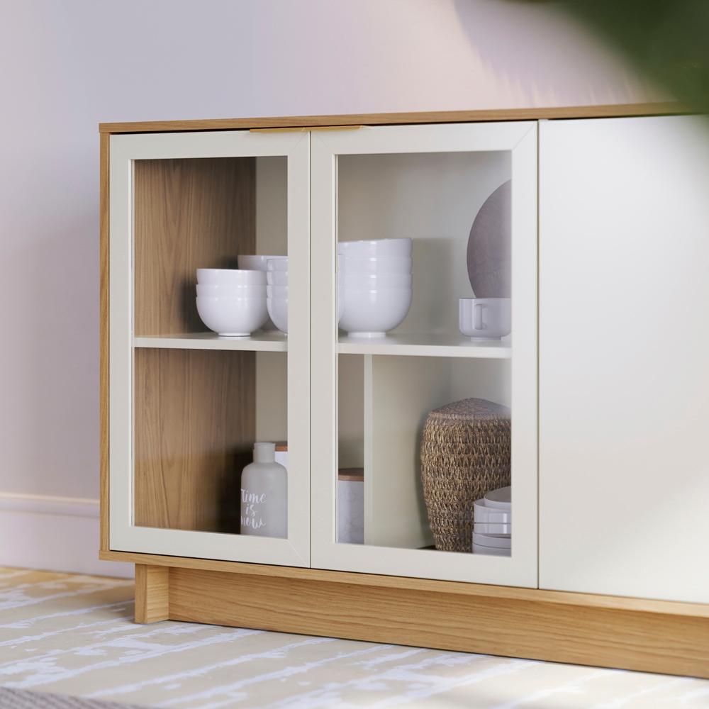 Buffet Bancada 4 Portas 160 cm Vitoria Off White Freijo CLB