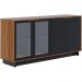 Buffet Bancada 4 Portas 160 cm Vitoria Preto Noce Milano CLB