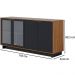 Buffet Bancada 4 Portas 160 cm Vitoria Preto Noce Milano CLB
