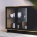 Buffet Bancada 4 Portas 160 cm Vitoria Preto Noce Milano CLB