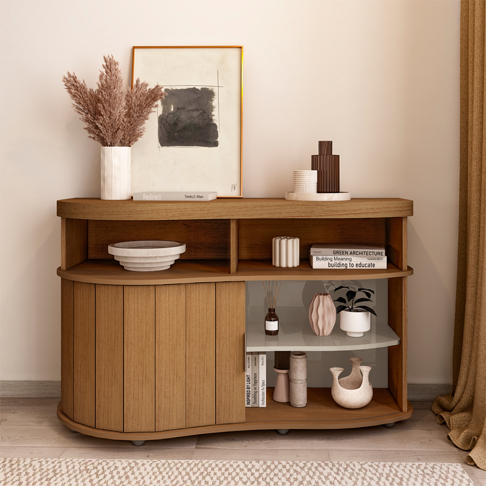Buffet Porta de Correr 120 cm 4736 Cinamomo Off White ARLY