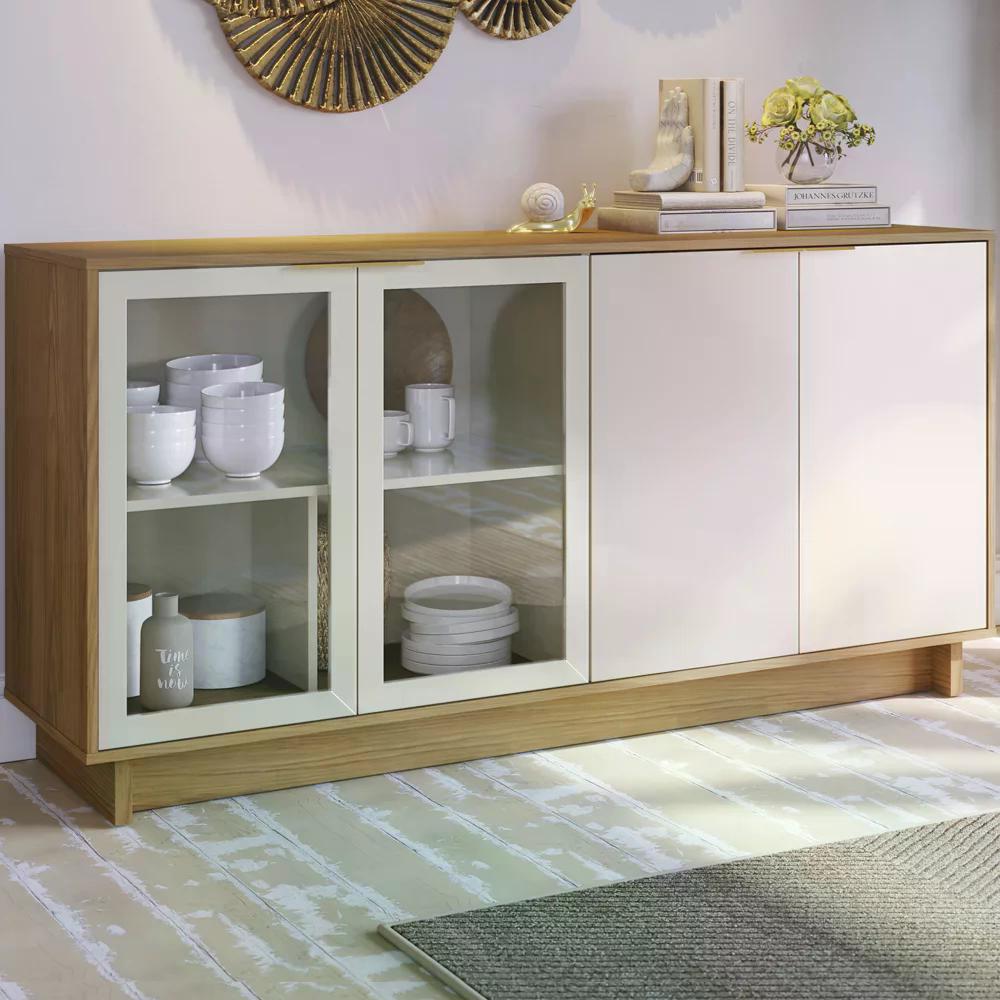 Buffet Vitoria E Cristaleira Guanabara Off White Freijo CLB