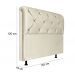 Cabeceira Casal 140cm Barbara Suede Marfim ID Milani Store