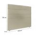 Cabeceira Casal 140cm Bia Suede Marfim ID Milani Store