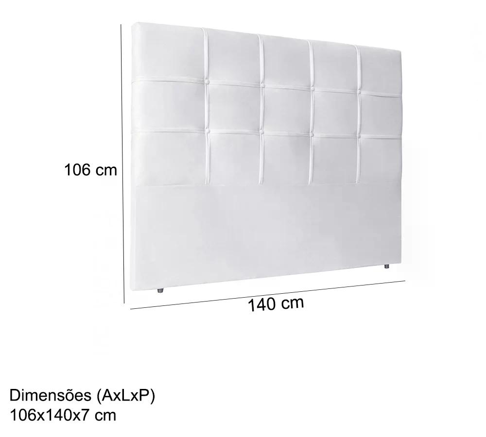 Cabeceira Casal 140cm Daiana Corano Branco ID Milani Store