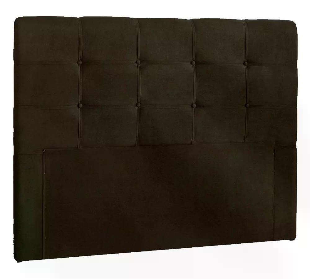 Cabeceira Casal 140cm Daiana Suede Marrom ID Milani Store