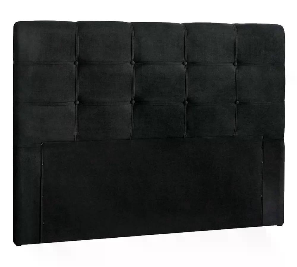 Cabeceira Casal 140cm Daiana Suede Preto ID Milani Store