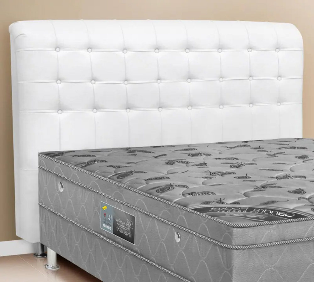 Cabeceira Casal 140cm Damares Corano Branco ID Milani Store