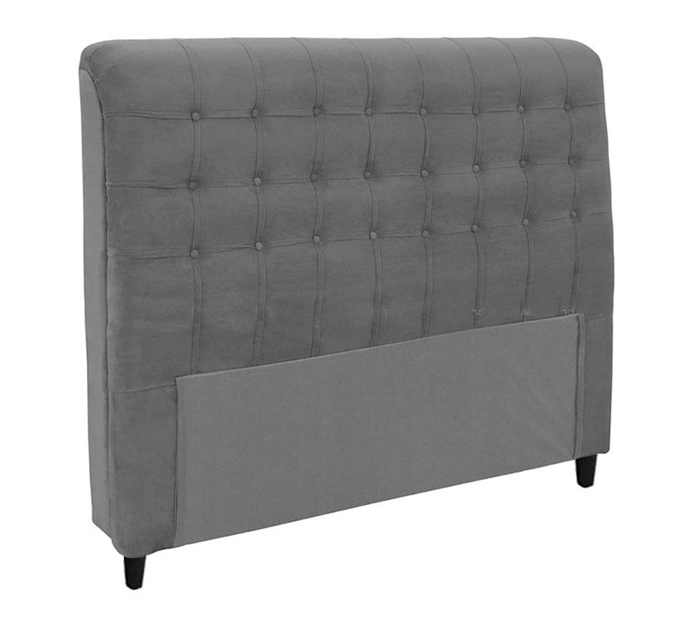 Cabeceira Casal 140cm Damares Suede Cinza ID Milani Store