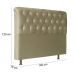Cabeceira Casal 140cm Emilia Suede Taupe ID Milani Store