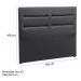 Cabeceira Casal 140cm Isis Corano Preto ID Milani Store