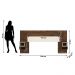 Cabeceira Extensivel 236 cm TOQ 50018 Imbuia Champanhe VLR