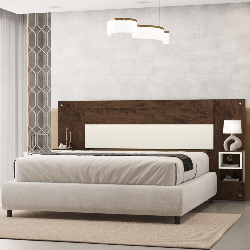 Cabeceira Extensivel 236 cm TOQ 50018 Imbuia Champanhe VLR