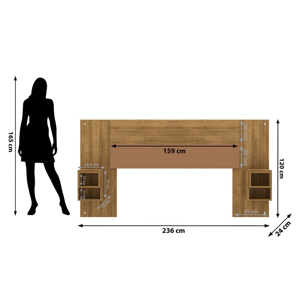 Cabeceira Extensivel 236 cm TOQ 50018 Nature Brisa Camarim VLR