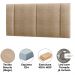 Cabeceira Modulada Casal 140 cm Com Led Boucle Bege Milani Store