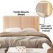 Cabeceira Modulada Casal 140 cm Com Led Boucle Bege Milani Store