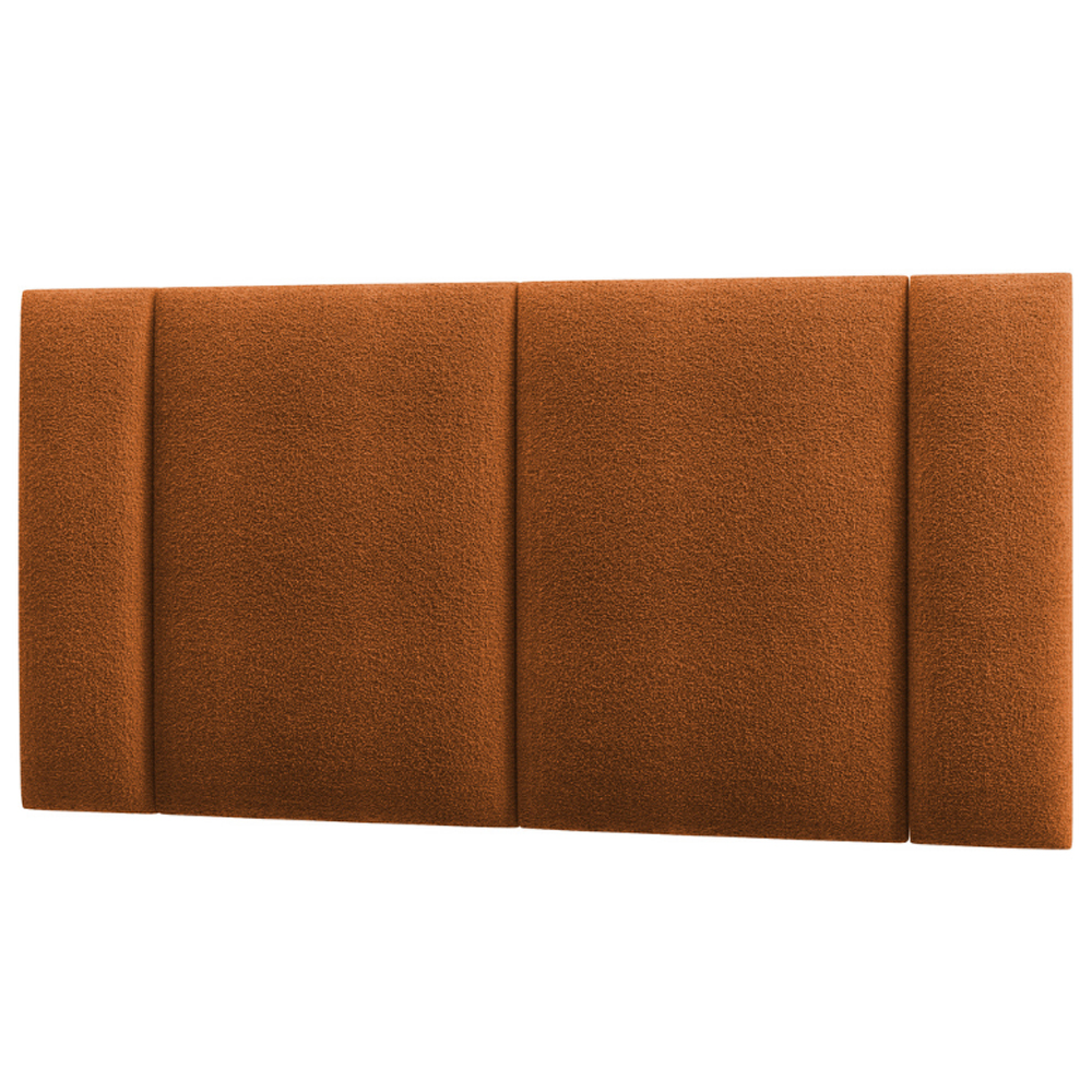 Cabeceira Modulada Casal 140 cm Com Led Boucle Terracota Milani Store